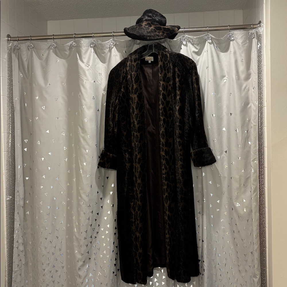 Betmar Black and Brown Women's Coat with Hat